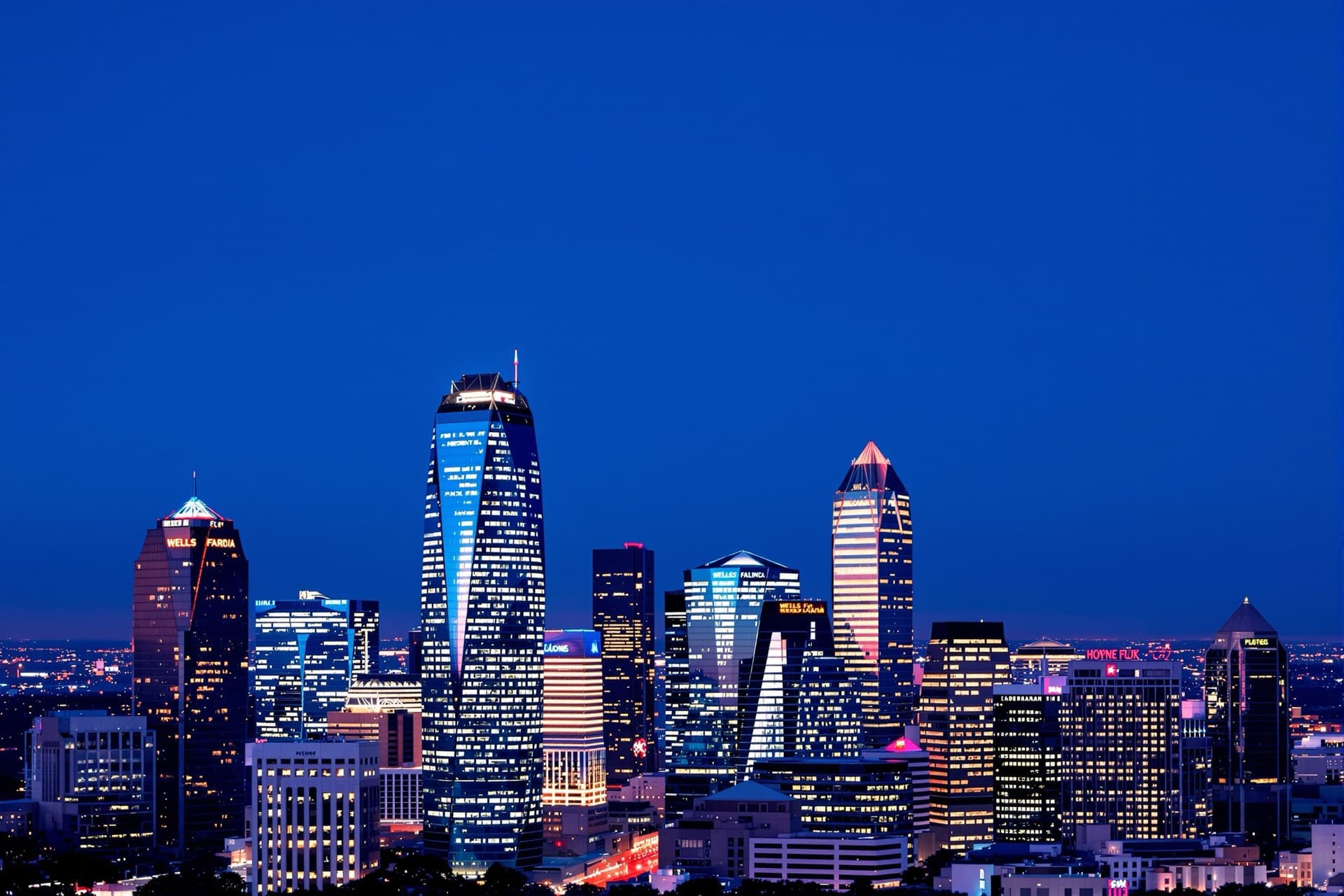 The downtown Houston, Texas skyline on a clear day