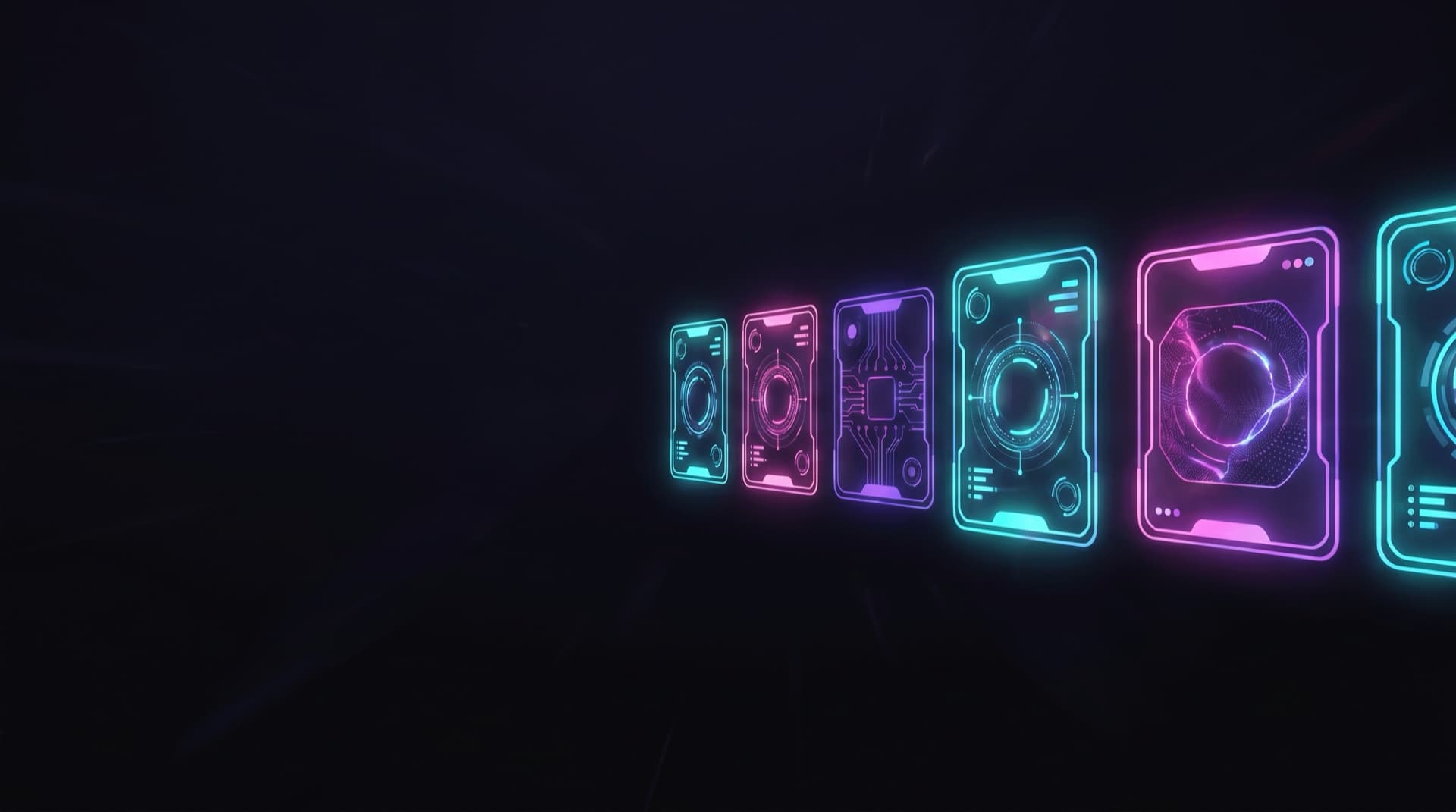 Glowing productized package cards